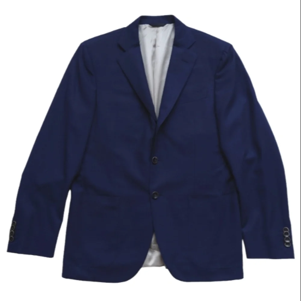 EREDI PISANO Lana Wool Navy Blue Loro Piana Fabric Jacket Blazer size IT 48